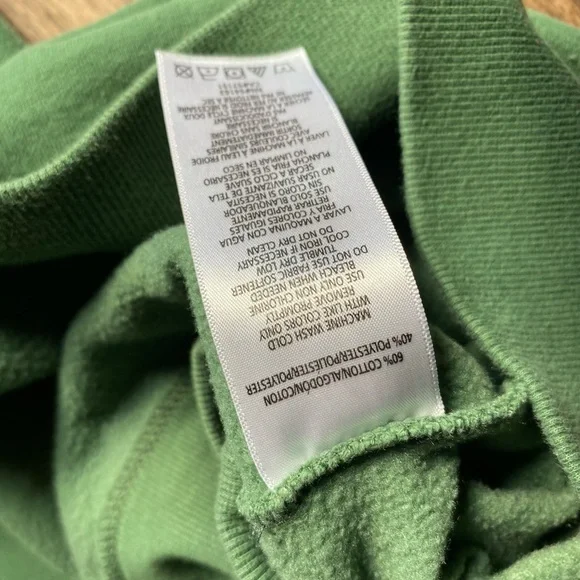 Calvin Klein Performance Green Cropped Crewneck Sweater Women’s Medium - Picture 2 of 4